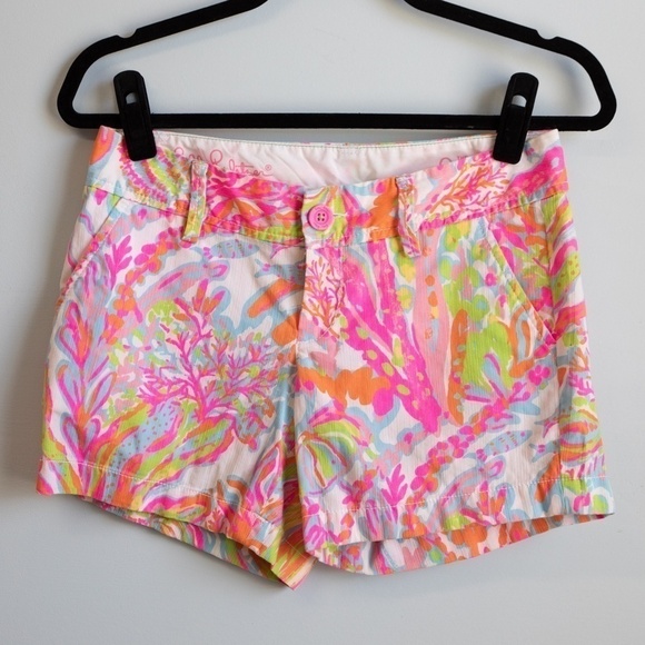 Lilly Pulitzer The Callahan coral print shorts-0 - Picture 1 of 4